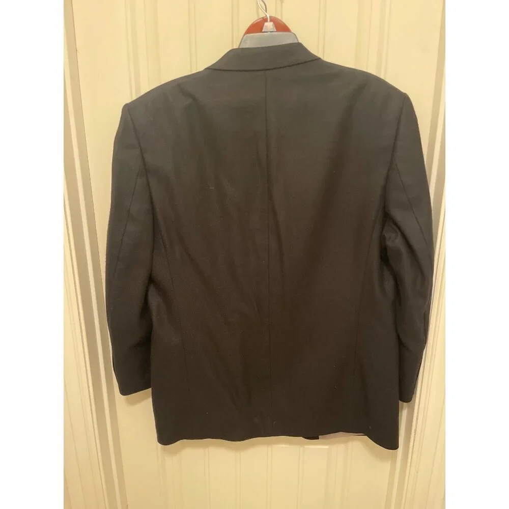 Peerless Couture Mens Black Blazer Jacket 42R Cashmere & Silk Blend Made In Cana